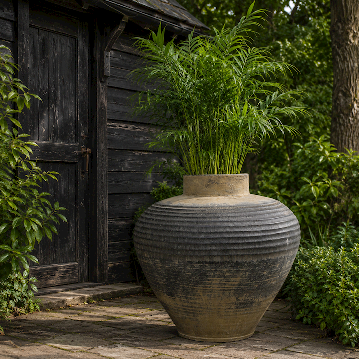 CHARCOAL WASH VINTAGE VASE 64x72cm